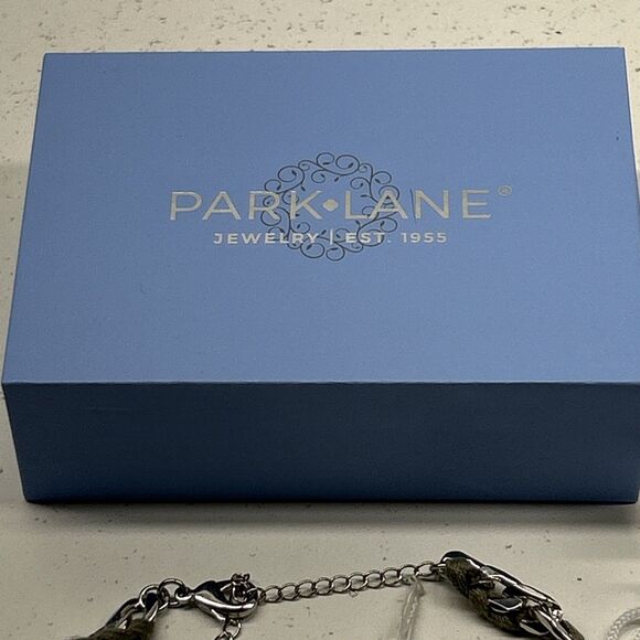 Vintage Parklane Nadia Statement Choker Silver Crystal Silk 20” NWT Necklace - Picture 2 of 16